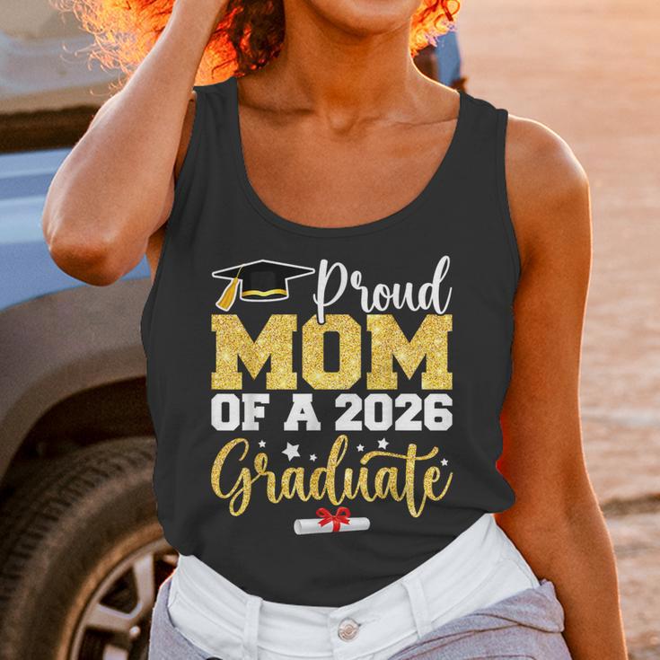 Proud Mom Of A Class Of 2026 Graduate Senior Gold Graduation Unisex Tank Top