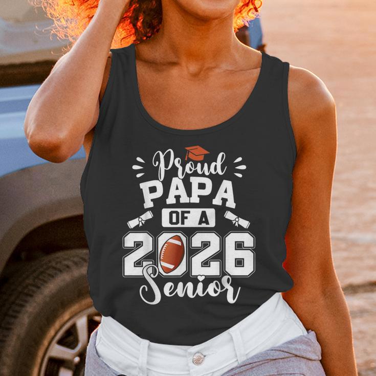 Proud Papa Of A 2026 Senior Football Graduation Dad Unisex Tank Top