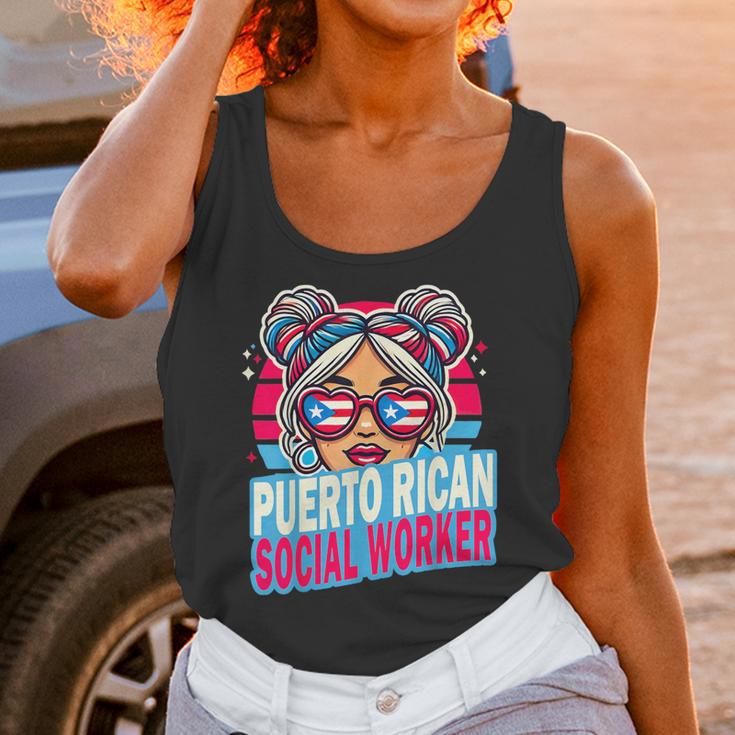 Puerto Rican Latina Social Worker MSW Masters Graduation Unisex Tank Top