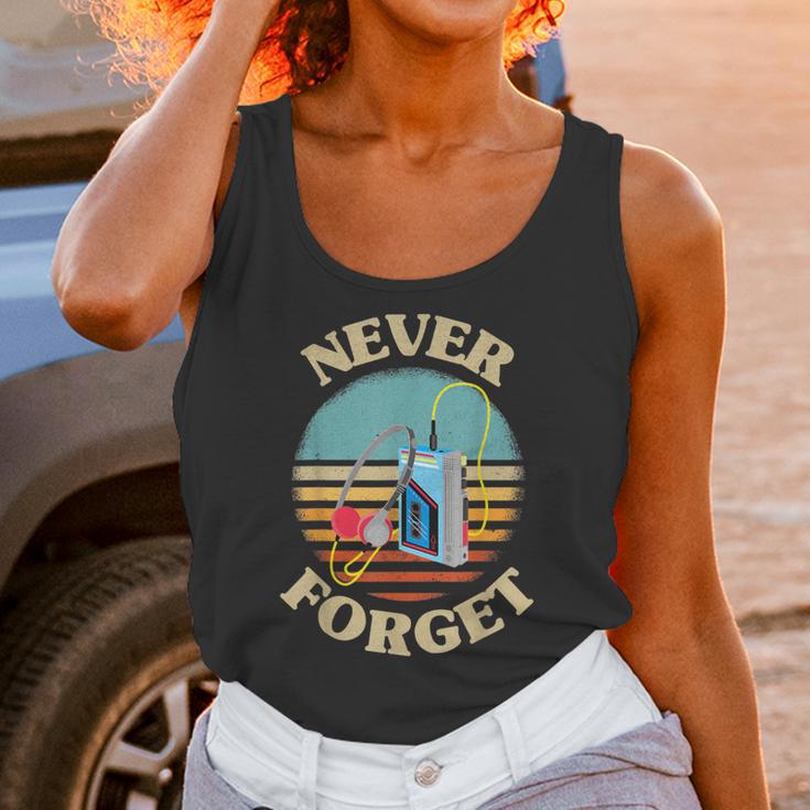 Retro Cassette Player Never Forget Nostalgia Vintage Unisex Tank Top