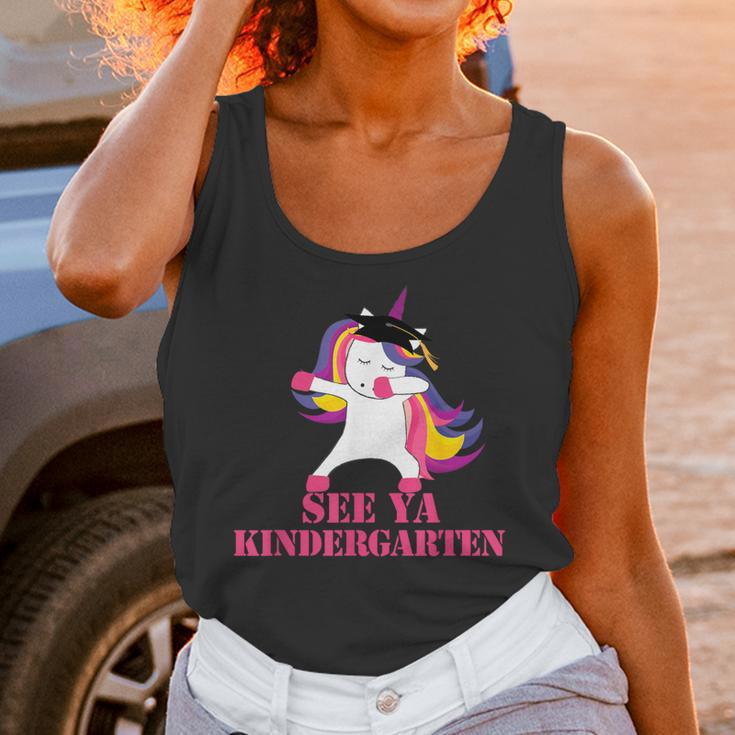 See Ya Kindergarten DABBING Unicorn Graduation Meme Unisex Tank Top
