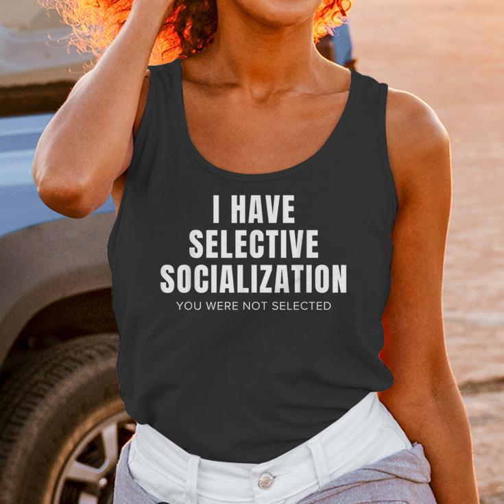 Selective Socialization For Introverts And Shy People Unisex Tank Top