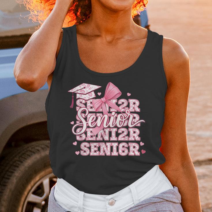Senior 2026 Class Of 2026 Cute Coquette Pink Bow Graduation Unisex Tank Top
