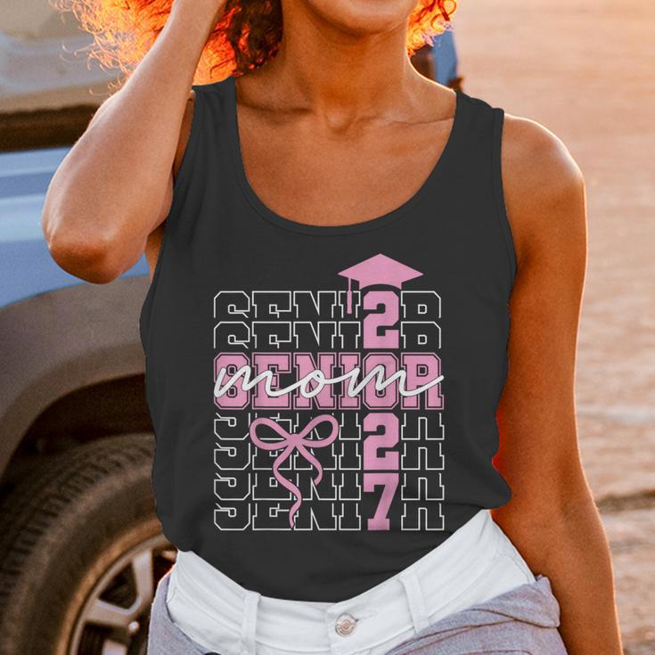 Senior Mom 2027 Class Of 2027 Coquette Bow Graduation 2027 Unisex Tank Top