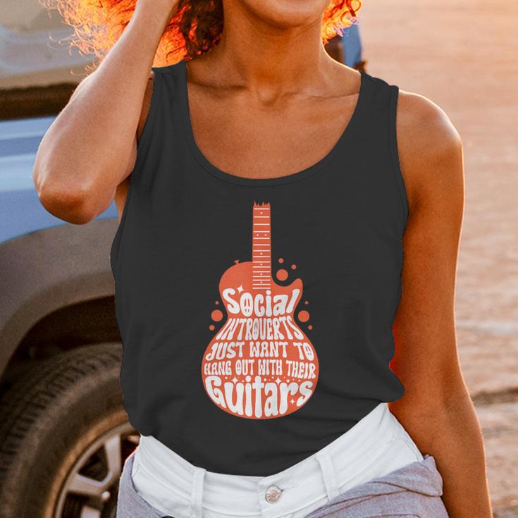 Social Introverts Hang Out With Guitars Musician Guitarist Unisex Tank Top
