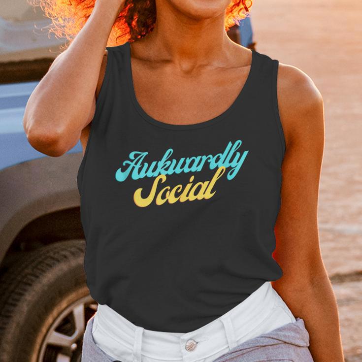 Socially Awkward Introvert Retro Anxious Awkwardly Social Unisex Tank Top Socially Awkward Introvert Retro Anxious Awkwardly Social Unisex Tank Top