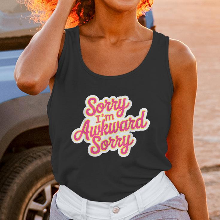 Sorry I'm Awkward Sorry Introvert Humor Unisex Tank Top Sorry I'm Awkward Sorry Introvert Humor Unisex Tank Top