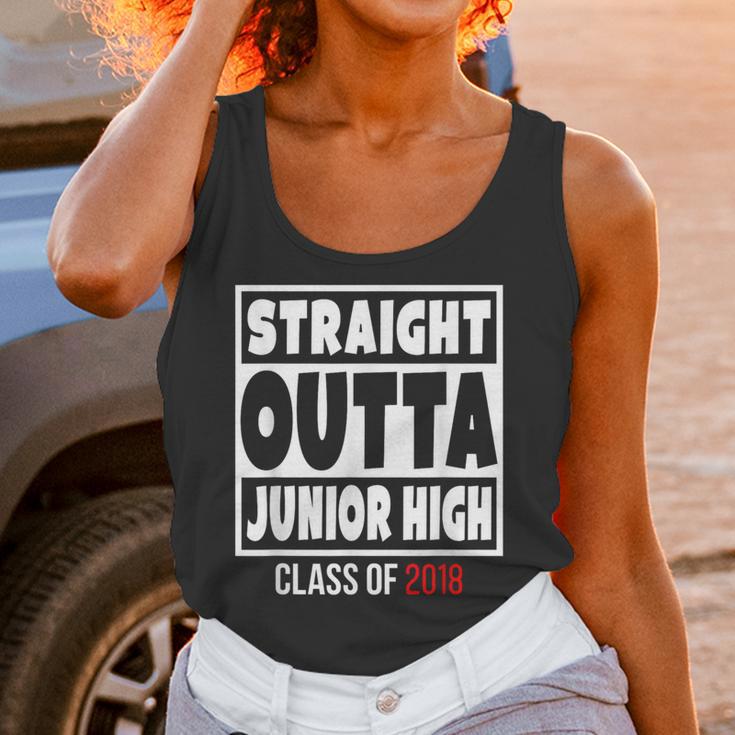 Straight Outta Junior High Class Of 2018 Graduation Shirt Unisex Tank Top