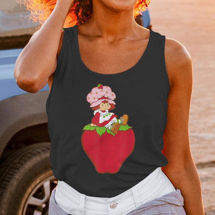 Strawberry Shortcake Sitting On Strawberry Retro Nostalgia Unisex Tank Top Strawberry Shortcake Sitting On Strawberry Retro Nostalgia Unisex Tank Top