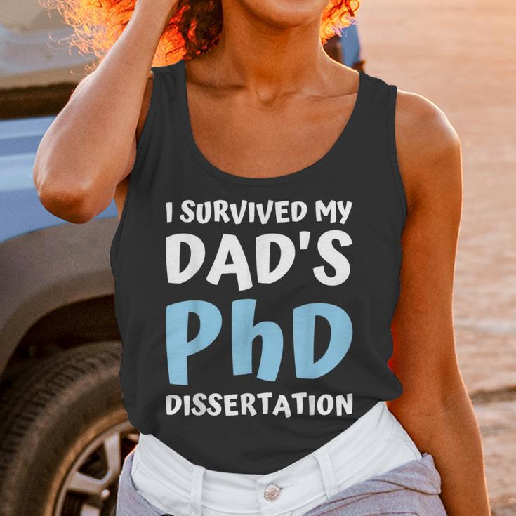 i Survived My Dad's Phd Dissertation College Graduation 2021 Unisex Tank Top