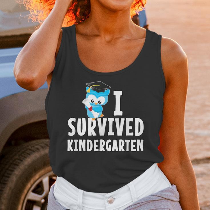 I Survived Kindergarten Graduation Kids Owl Grad Unisex Tank Top