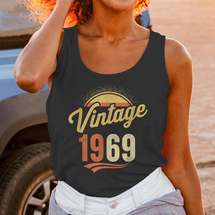Vintage 1969 Retro Era Badge For Nostalgia Fans Unisex Tank Top