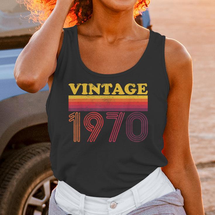 Vintage 1970 Retro Style 70's Born Nostalgia Vibes Birthday Unisex Tank Top