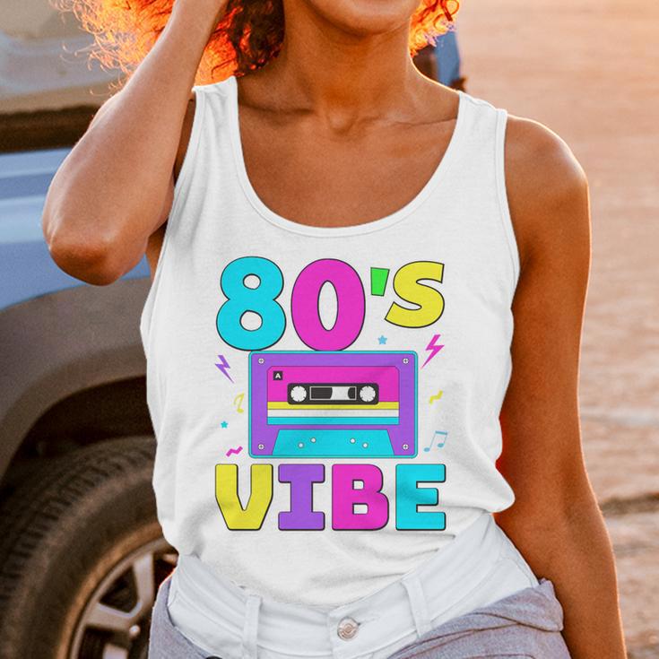 80's Vibe Retro Style Cassette Tape Nostalgia 1980s Party Premium Tri-Blend Unisex Tank Top