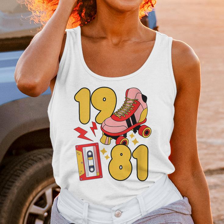 80s Vibes Mixed Tapes & Roller Skates 1981 Nostalgia Retro Unisex Tank Top