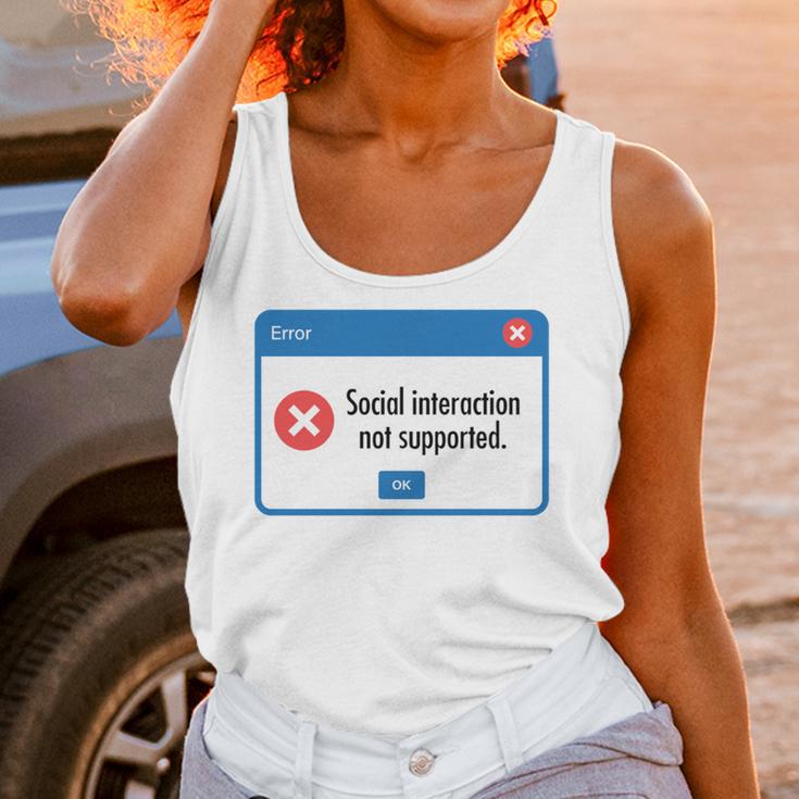 Anti Social Introvert Social Interaction Not Supported Unisex Tank Top Anti Social Introvert Social Interaction Not Supported Unisex Tank Top