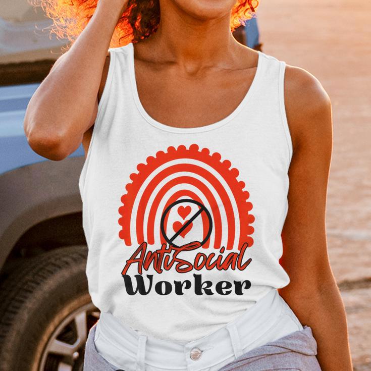 AntiSocial Worker Anti-Social Social Worker Introvert Unisex Tank Top