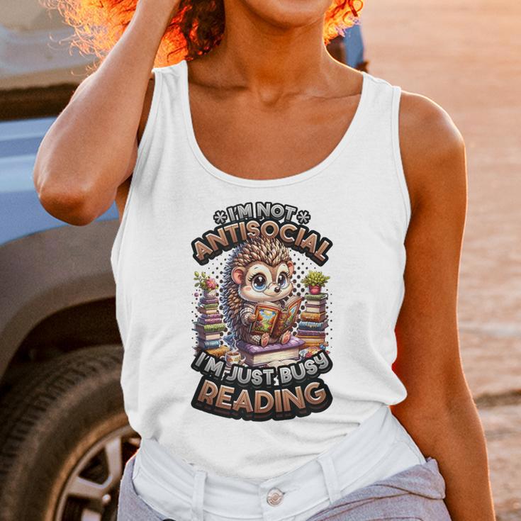 Book Lover Hedgehog Reading Books Introvert Bookworm Unisex Tank Top Book Lover Hedgehog Reading Books Introvert Bookworm Unisex Tank Top