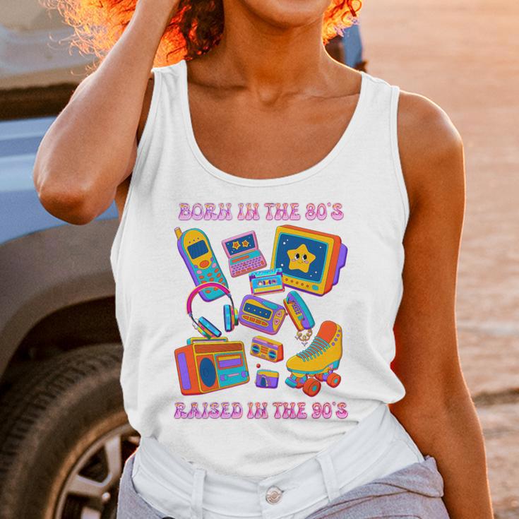 Born In The 80s Raised In The 90s Nostalgia Retro Memories Premium Tri-Blend Unisex Tank Top
