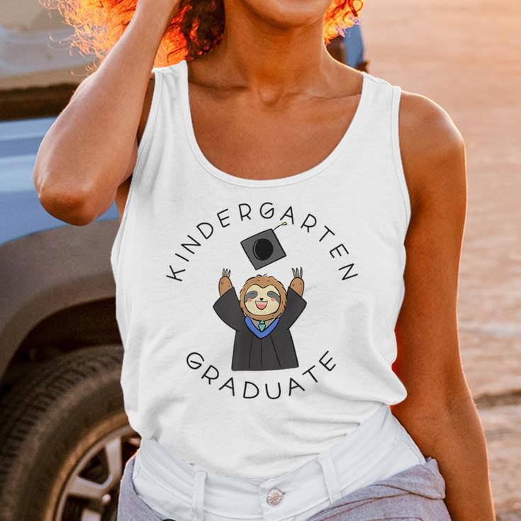 Boys Girls Kindergarten Graduate Sloth Graduation Cap Unisex Tank Top
