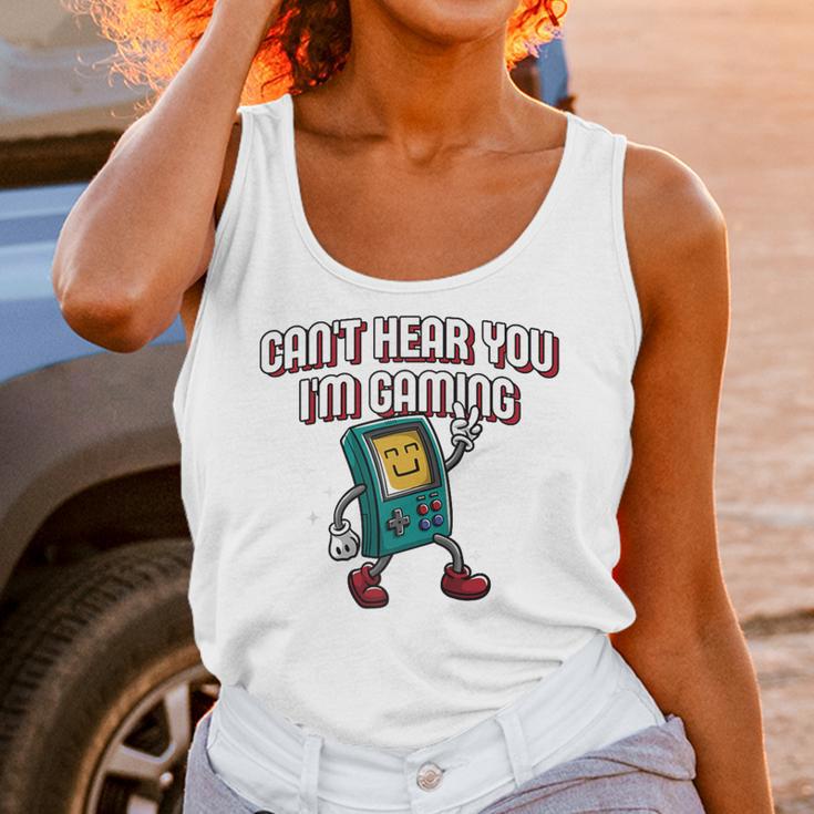 Cant Hear You Im Gaming Introvert Gamer Antisocial Raglan Baseball Tee Unisex Tank Top