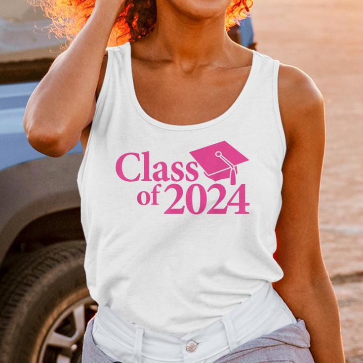 Class Of 2024 Pink For Girls And Women Graduation Unisex Tank Top