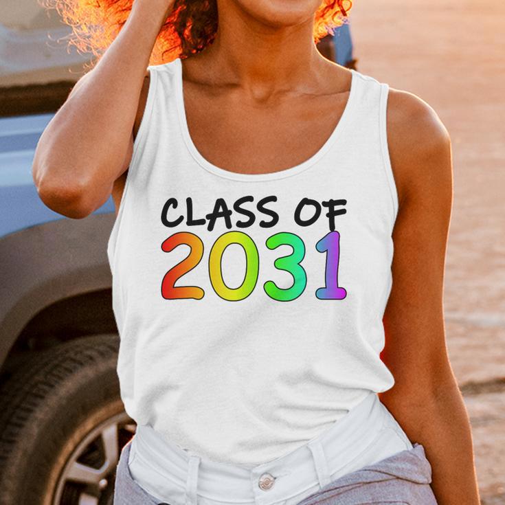 Class Of 2031 Pre-K -12th Grade Hand Prints Space Graduation Unisex Tank Top