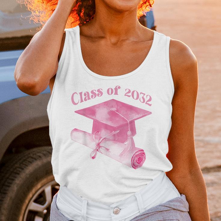 Class Of 2032 Senior 2032 Back To School 2032 Graduation Cap Unisex Tank Top