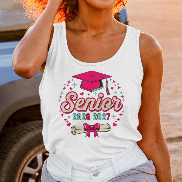 Coquette Pink Bow Senior 2026 2027 Graduation Unisex Tank Top