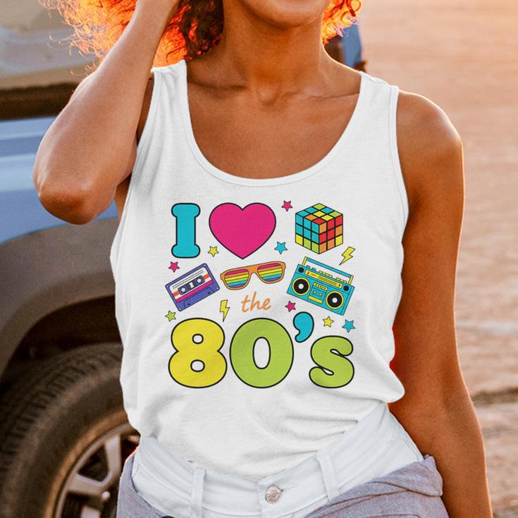 Dad I Love The 80's Retro 80s Nostalgia For Dad Premium Tri-Blend Unisex Tank Top