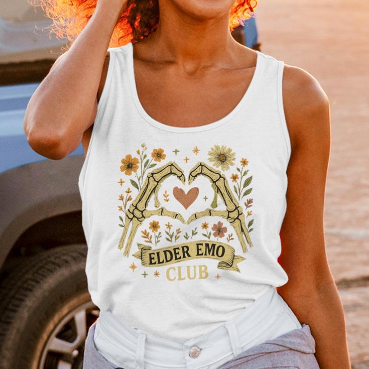 Elder Emo Club Skeleton Hands Heart Nostalgia Unisex Tank Top