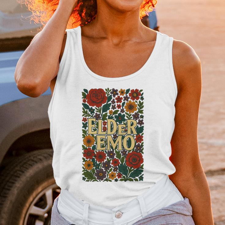 Elder Emo Floral Gothic Vintage Nostalgia Premium Tri-Blend Unisex Tank Top Elder Emo Floral Gothic Vintage Nostalgia Premium Tri-Blend Unisex Tank Top