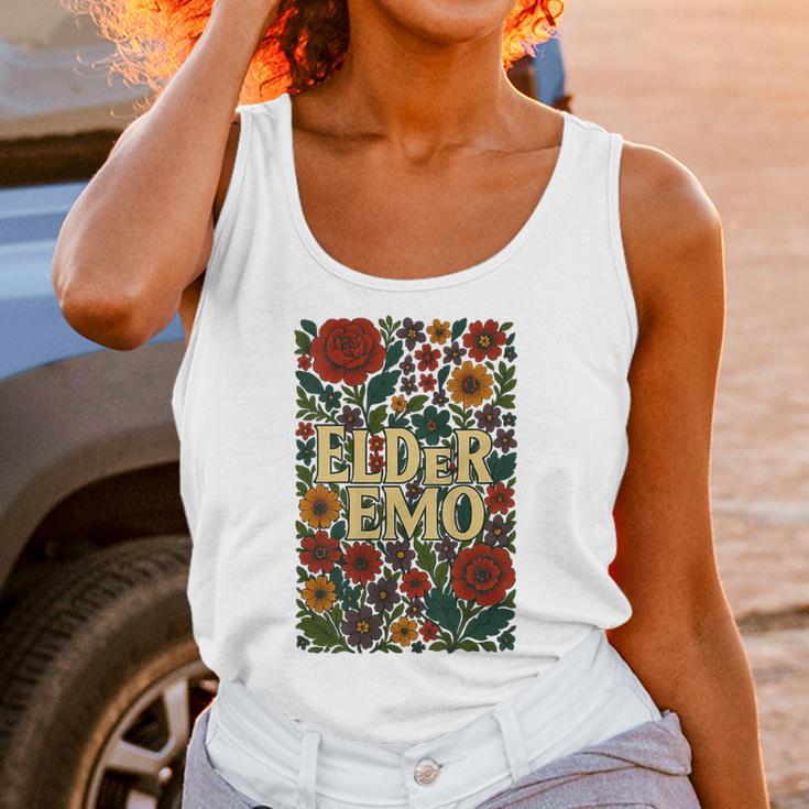 Elder Emo Floral Gothic Vintage Nostalgia Unisex Tank Top Elder Emo Floral Gothic Vintage Nostalgia Unisex Tank Top