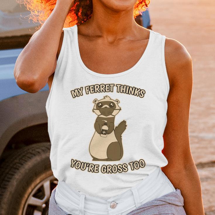 Ew People Ferret Saying Mask Introvert Ferrets Unisex Tank Top Ew People Ferret Saying Mask Introvert Ferrets Unisex Tank Top