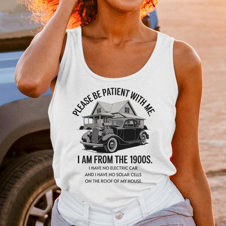 Forgive Me I'm From The 1900s No E-Car No SolarCells Premium Tri-Blend Unisex Tank Top