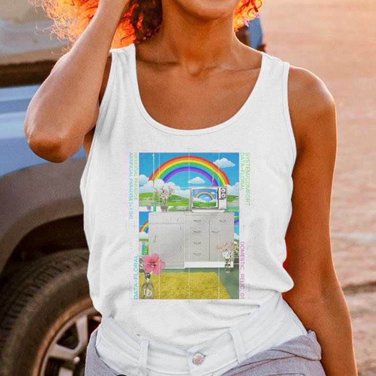 Frutiger Aero Aesthetic Rainbow Glitch Art Unisex Tank Top Frutiger Aero Aesthetic Rainbow Glitch Art Unisex Tank Top