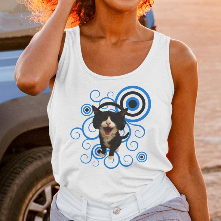 Frutiger Aero Cat Meme Headphone Kitty Cat Lover Unisex Tank Top Frutiger Aero Cat Meme Headphone Kitty Cat Lover Unisex Tank Top