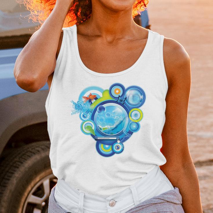 Frutiger Aero Metro Abstract Maximalism 2000s Nostalgia Premium Tri-Blend Unisex Tank Top