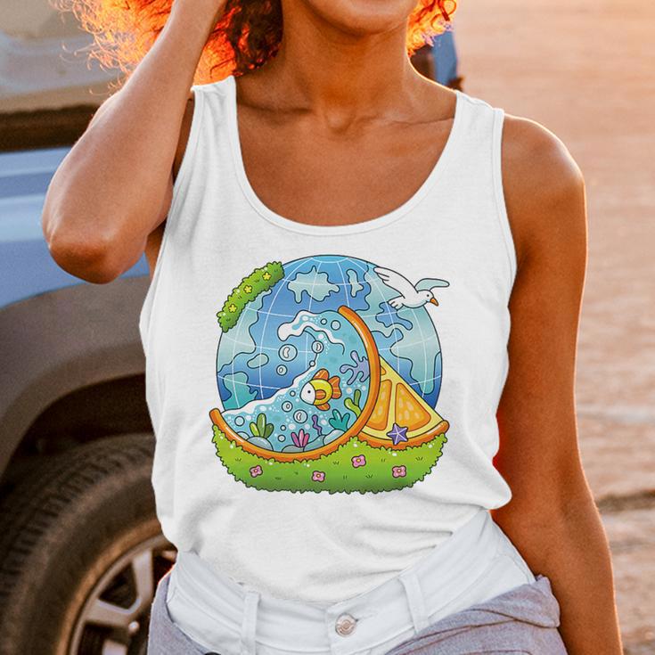 Frutiger Aero Y2K Fashion Trends Statement Piece Tech Orange Premium Unisex Tank Top