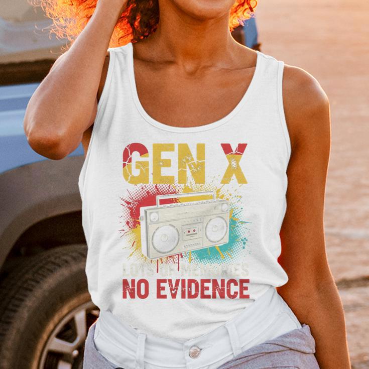 Gen X Lots Of Memories No Evidence Retro Nostalgia Humor Unisex Tank Top