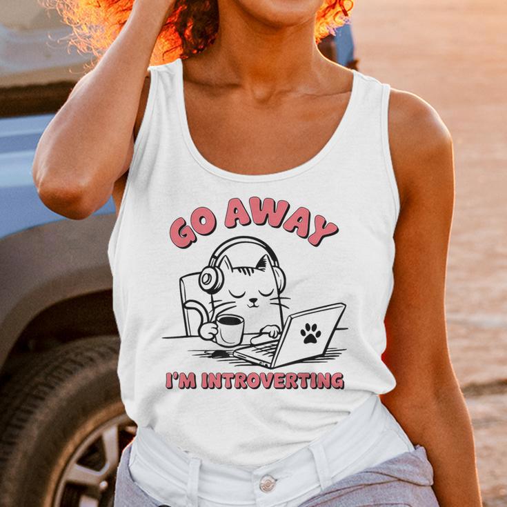 Go Away I´m Introverting Stay Home Socially Awkward Unisex Tank Top