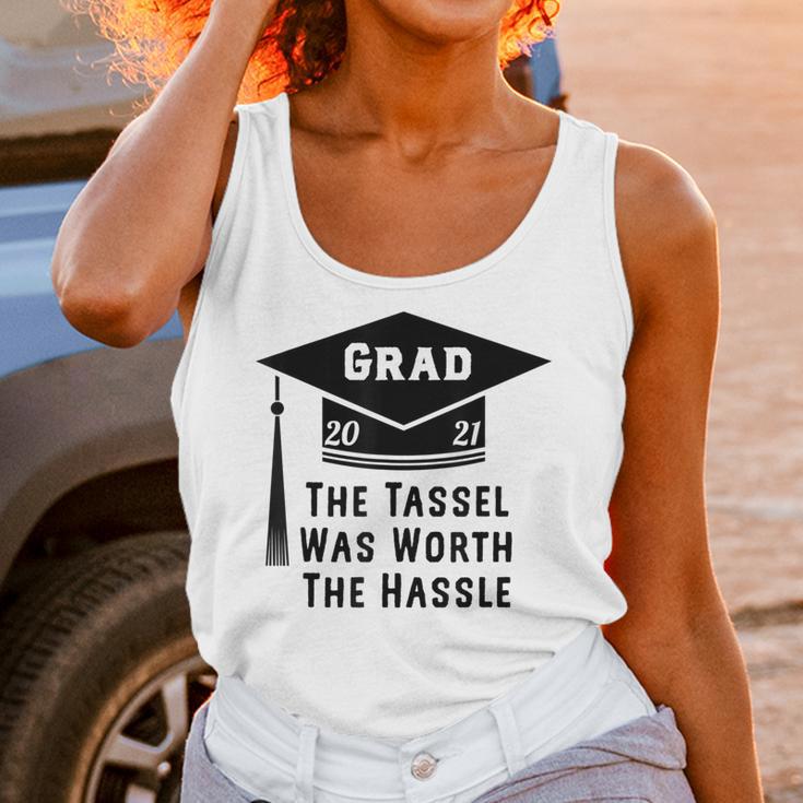 Grad 2021 Graduation Tassel Was Worth The Hassle Unisex Tank Top