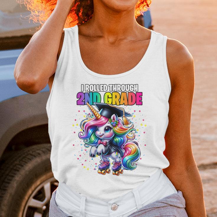 Graduation 2nd Grade Unicorn Roller Skate Girls Grad Unisex Tank Top