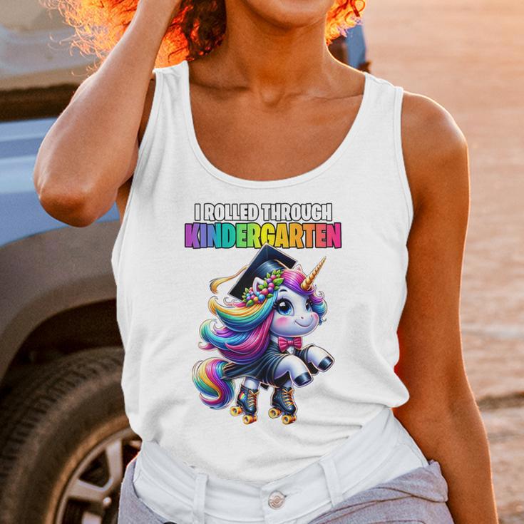 Graduation Kindergarten Unicorn Roller Skate Girls Grad Unisex Tank Top