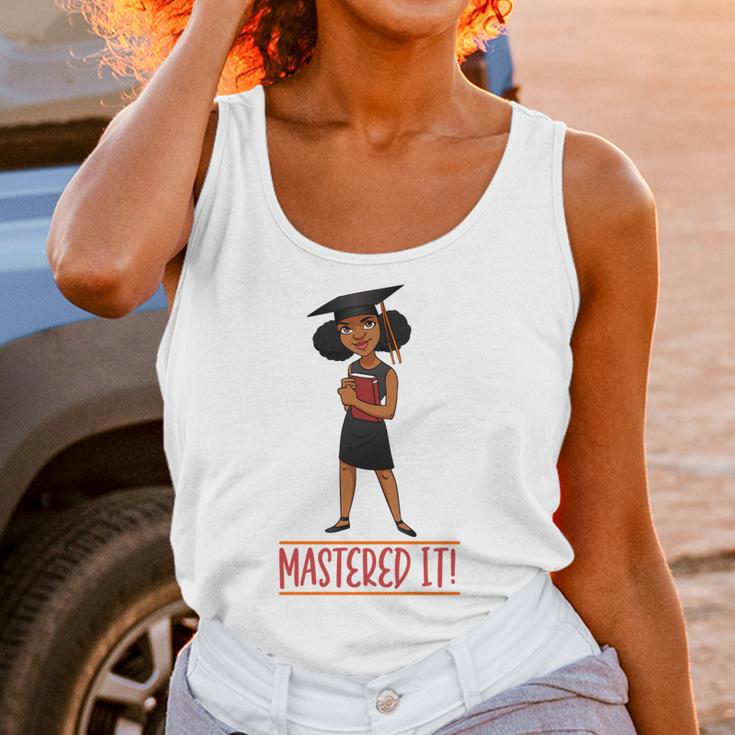 Graduation Woman Tshirt Black Melanin Masters Degree Unisex Tank Top