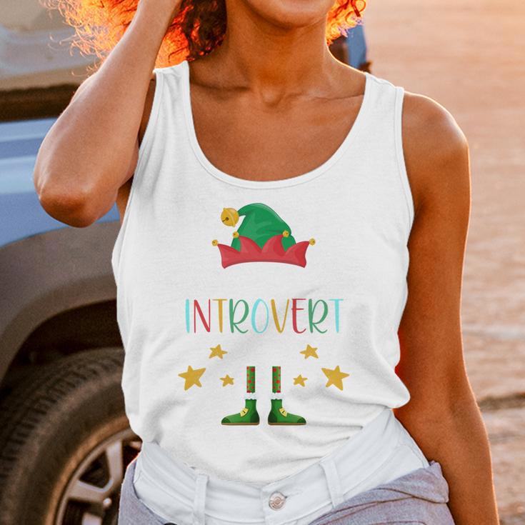 The Introvert Elf Christmas Family Matching Fun Xmas Top Unisex Tank Top