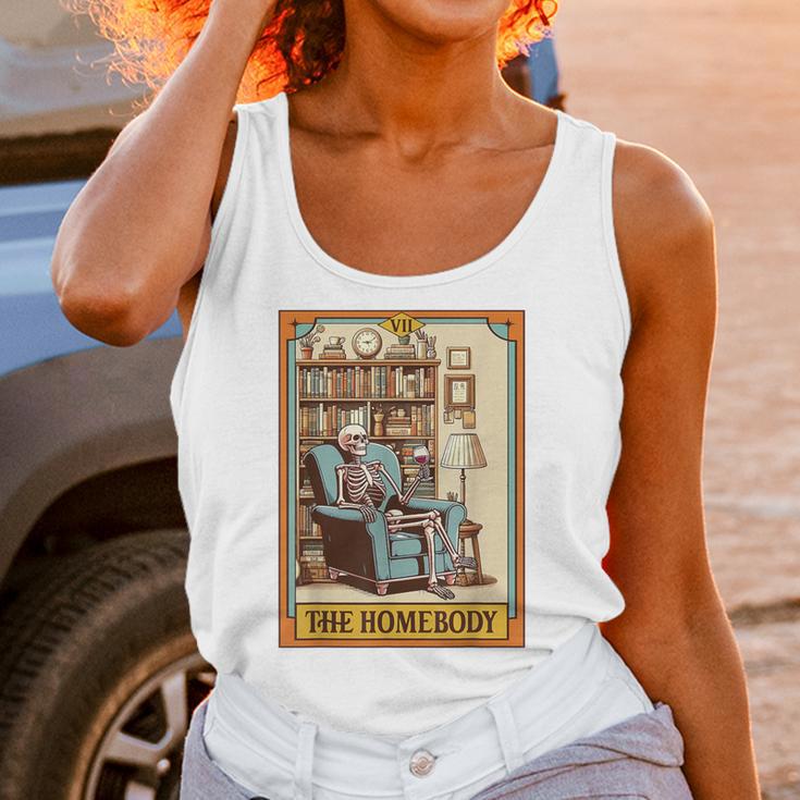 Introvert Homebody Awkward Skeleton The Homebody Tarot Card Unisex Tank Top Introvert Homebody Awkward Skeleton The Homebody Tarot Card Unisex Tank Top