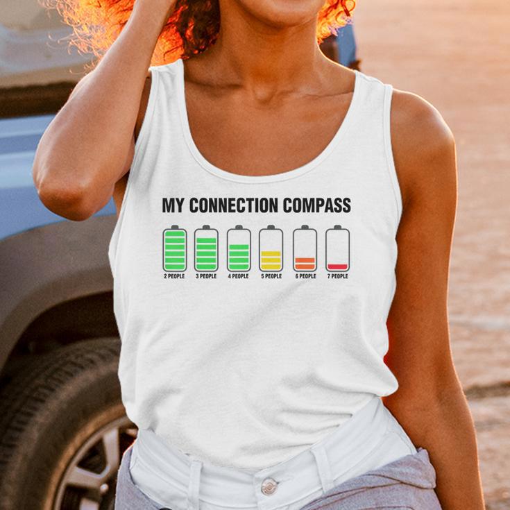Introvert Low Battery My Connection Compass Unisex Tank Top Introvert Low Battery My Connection Compass Unisex Tank Top