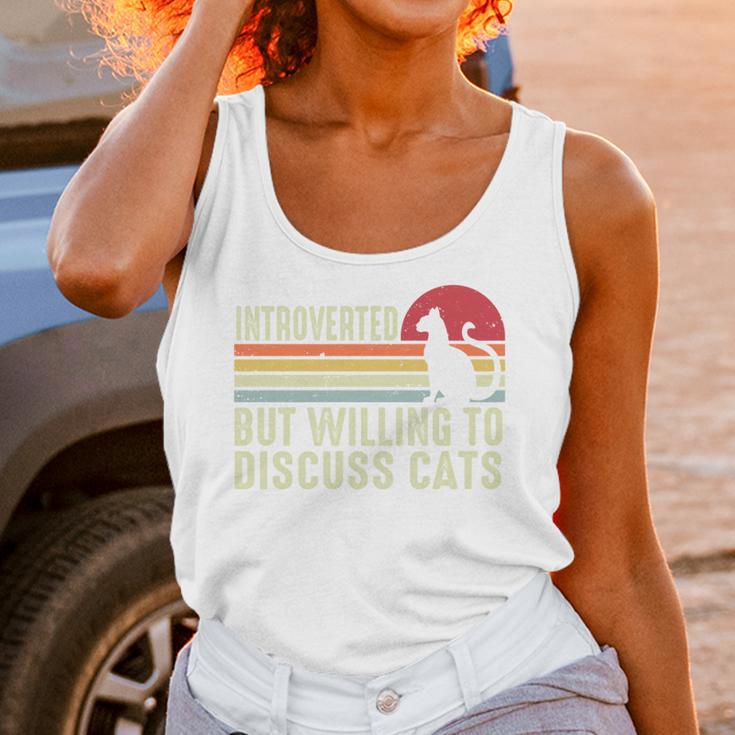 Introverted But Willing To Discuss Cats Kitten Pet Lover Unisex Tank Top Introverted But Willing To Discuss Cats Kitten Pet Lover Unisex Tank Top