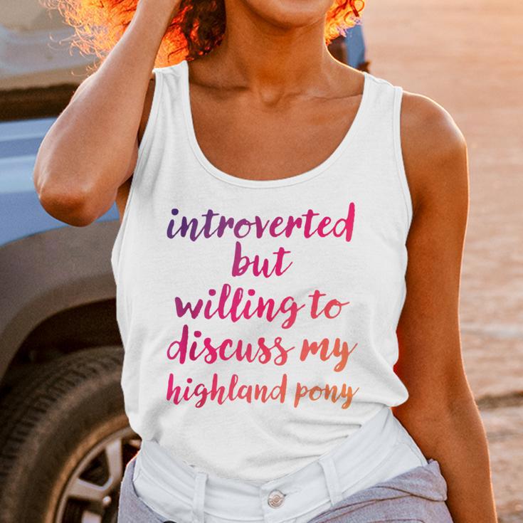 Introverted Willing To Discuss Highland Pony Introvert Unisex Tank Top Introverted Willing To Discuss Highland Pony Introvert Unisex Tank Top